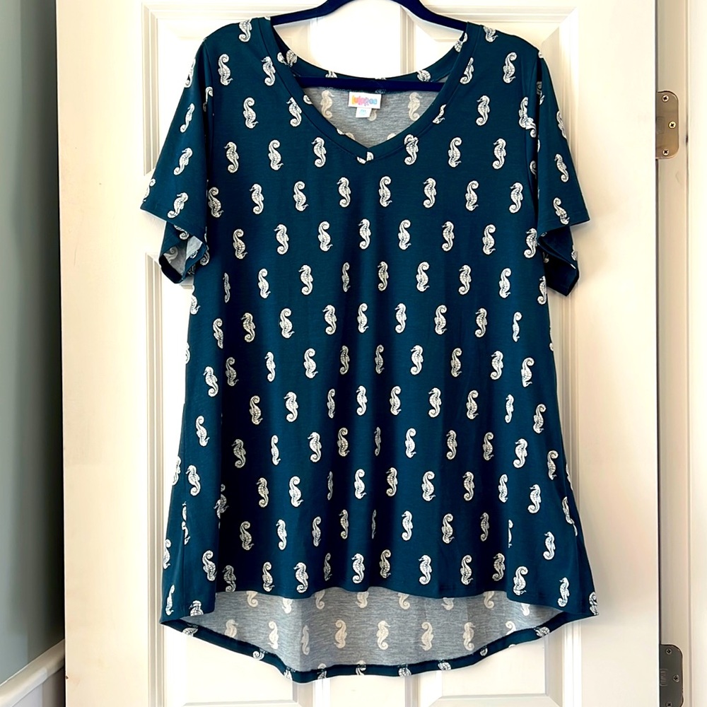 Lularoe Christy Sea Horse top